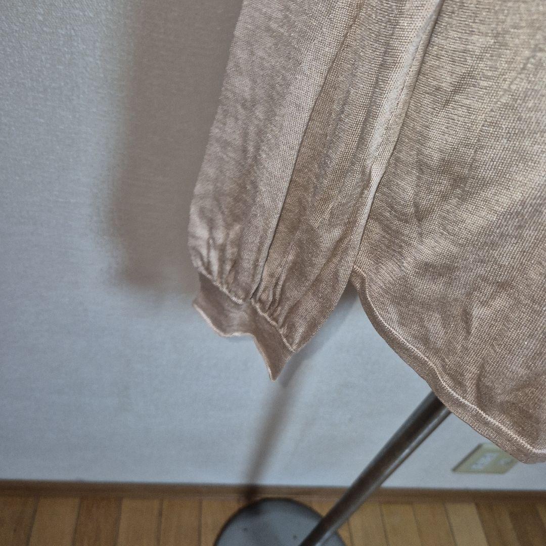 YuさまPringleOF SCOTLANDベージュフリルスタンドカラーシャツ