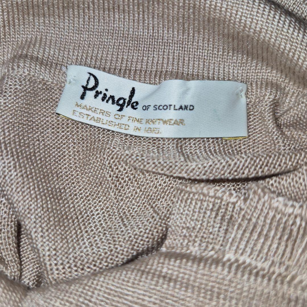 YuさまPringleOF SCOTLANDベージュフリルスタンドカラーシャツ