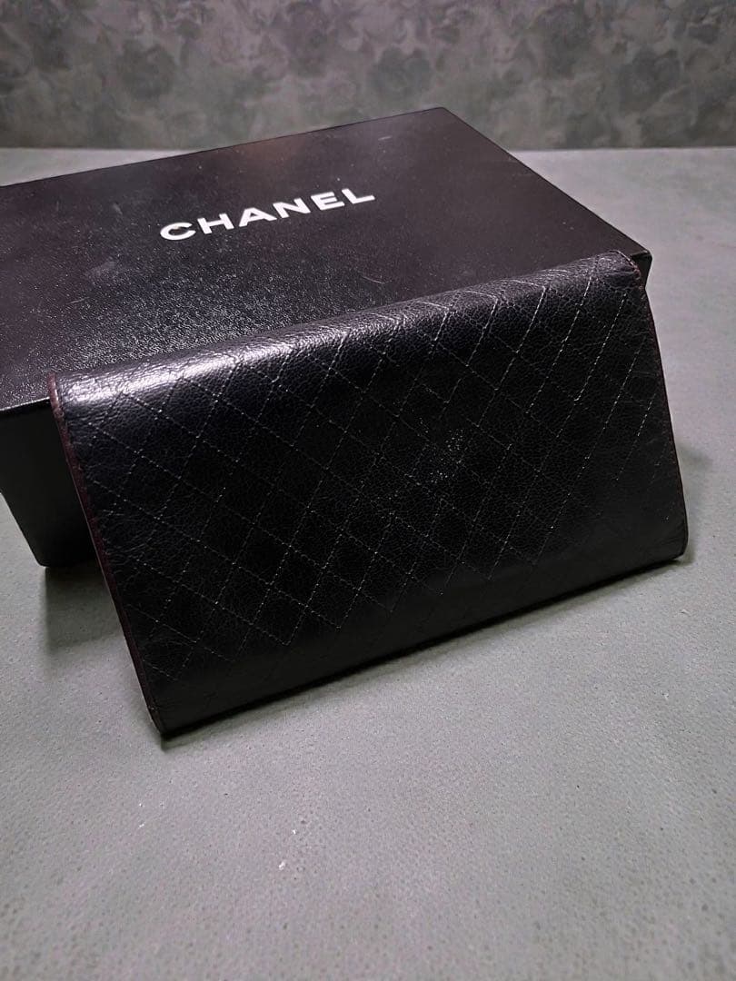 CHANEL シャネル 長財布 ビコローレ フラップウォレット ブラック
