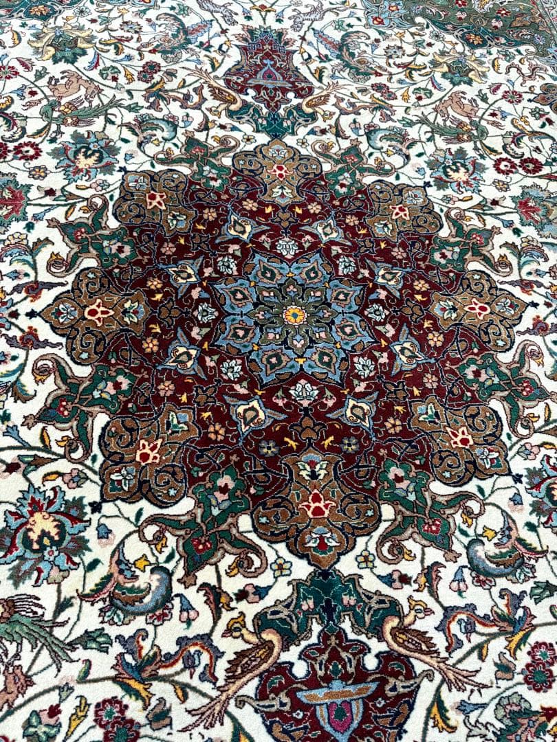 イラン 手織り 高級ペルシャ絨毯 大判300×200cm ウール100% ラグ