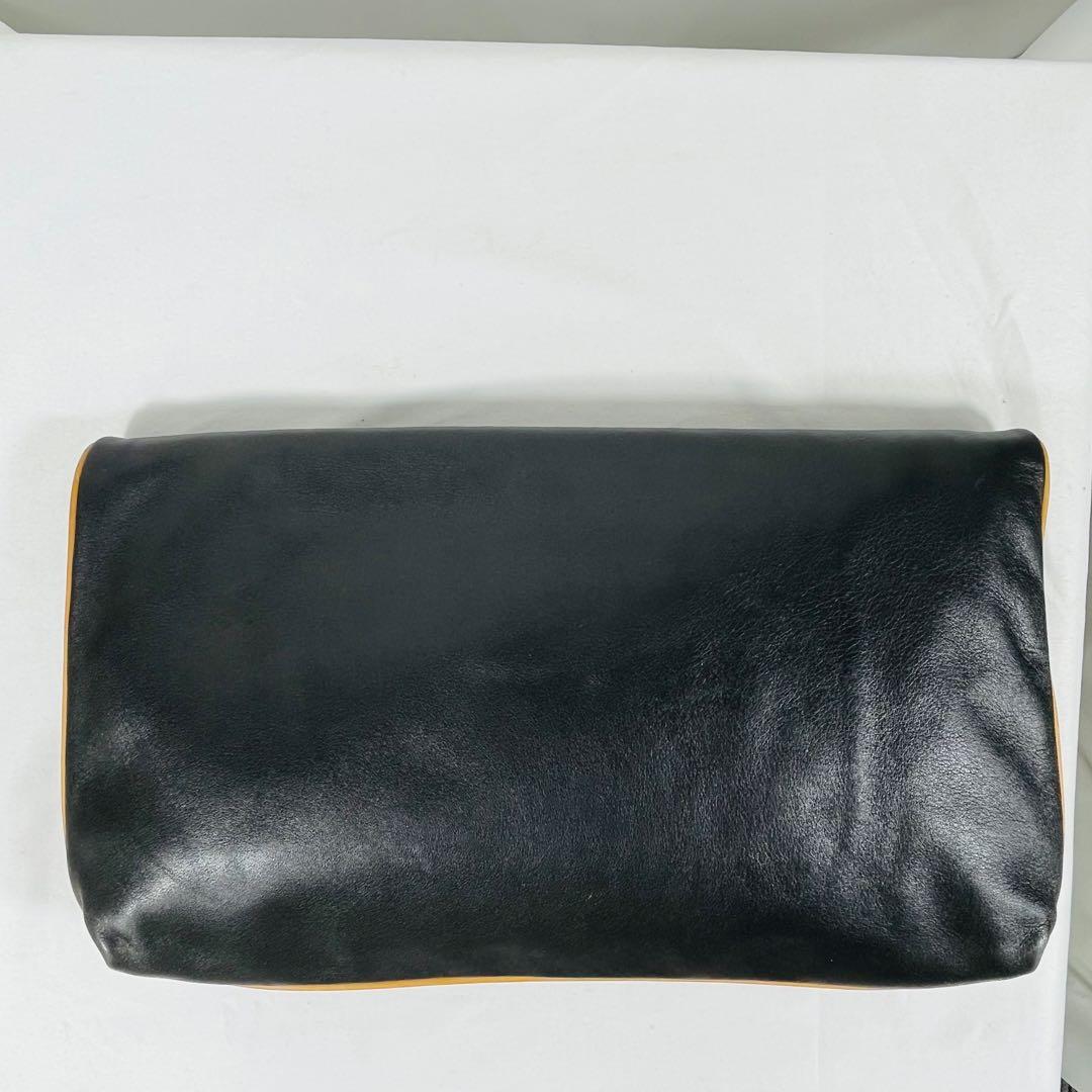 【人気】Celine セリーヌ　クラッチバッグ マカダム オールレザーブラック