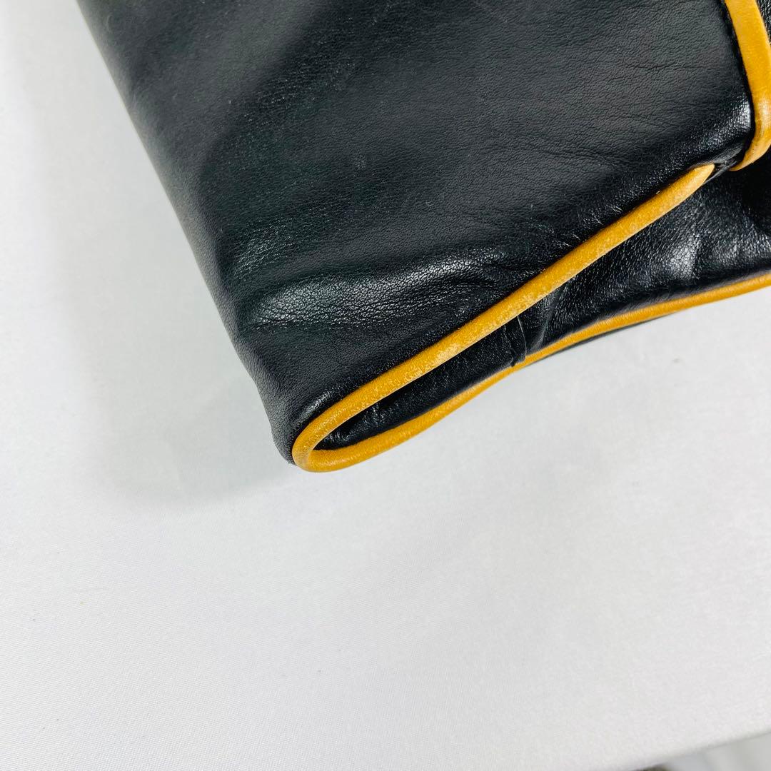 【人気】Celine セリーヌ　クラッチバッグ マカダム オールレザーブラック