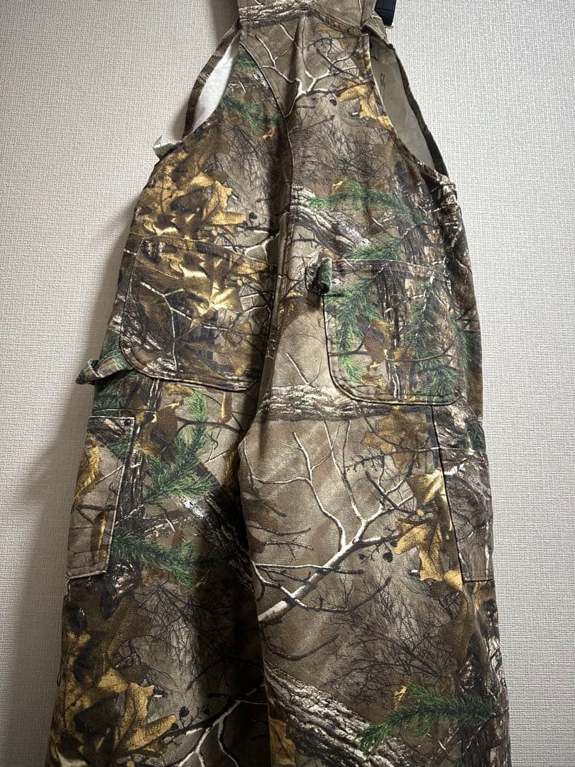 90s Carharttリアルツリー カモ オーバーオール 美品 W34×L32