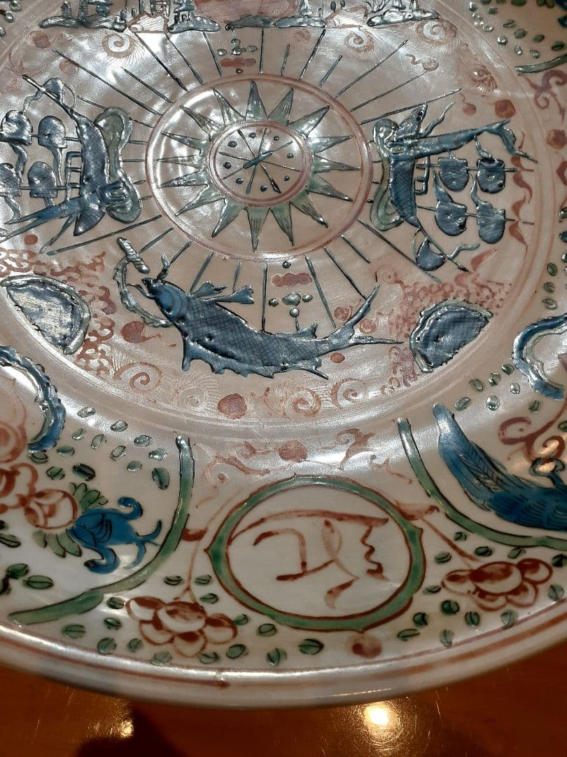 N*9様 中国明末清初呉須赤絵大皿