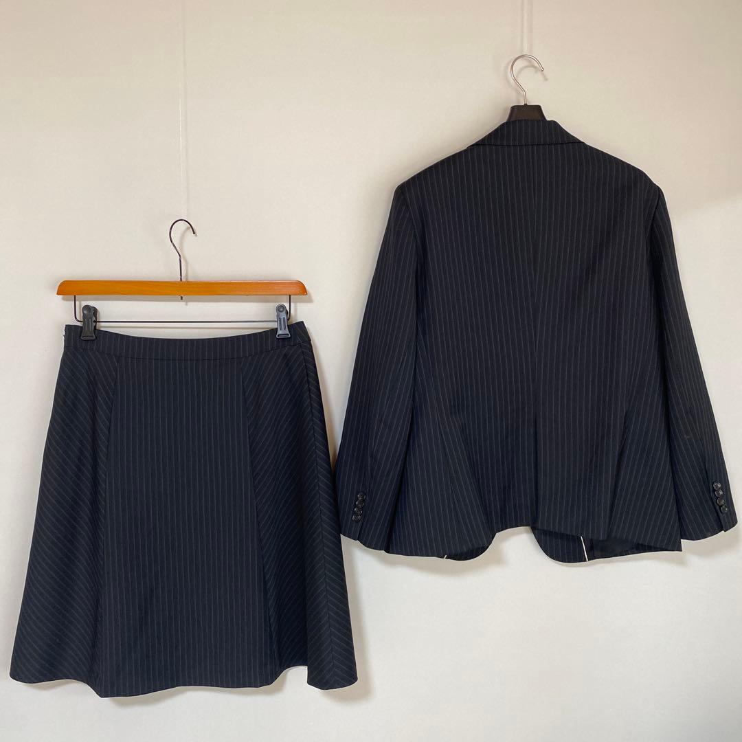 クミキョク 組曲 スカートスーツ 上6下5 W76 3点セット 濃紺 春秋DMW