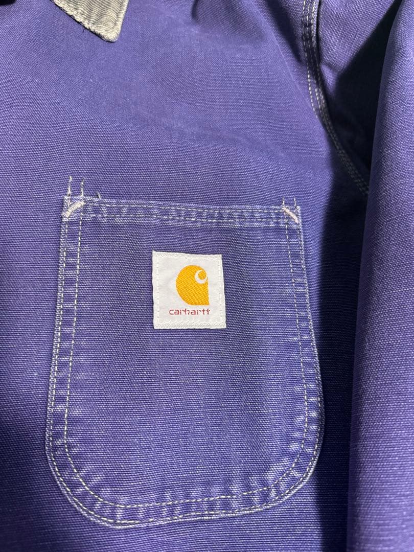 超スペシャル 80s カーハート チョアコート 44 ネイビー　フェード　茄子紺