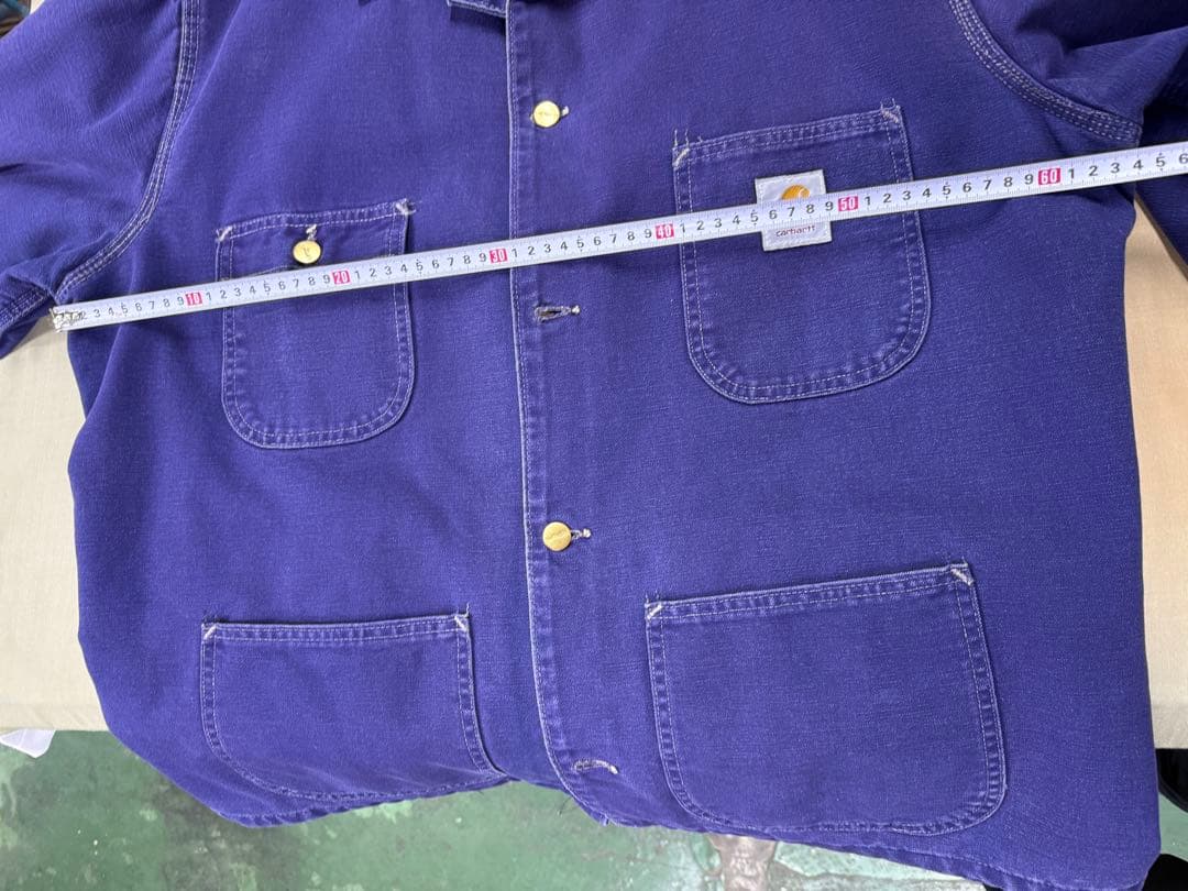 超スペシャル 80s カーハート チョアコート 44 ネイビー　フェード　茄子紺