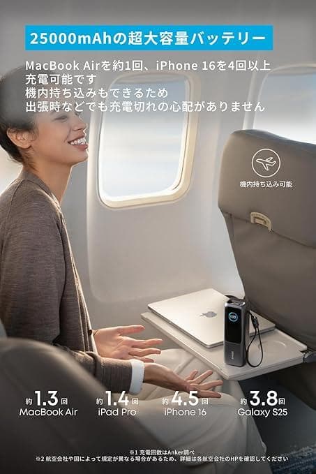 新品未開封 Anker Power Bank 25000mAh 165W出力