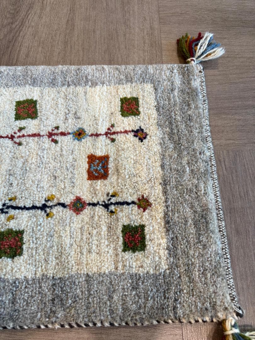 120x40cm ペルシャギャッベ ランナー (ギャベ) ペルシャ絨毯 ギャッベ