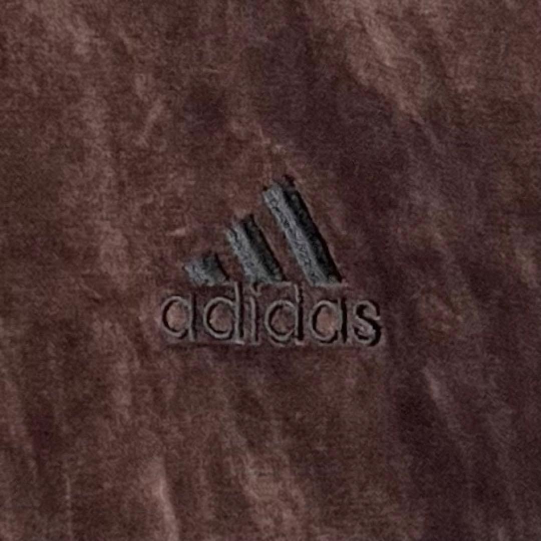 【人気のベロア‼️】adidas ジャージトラックジャケット O ブラウン 古着