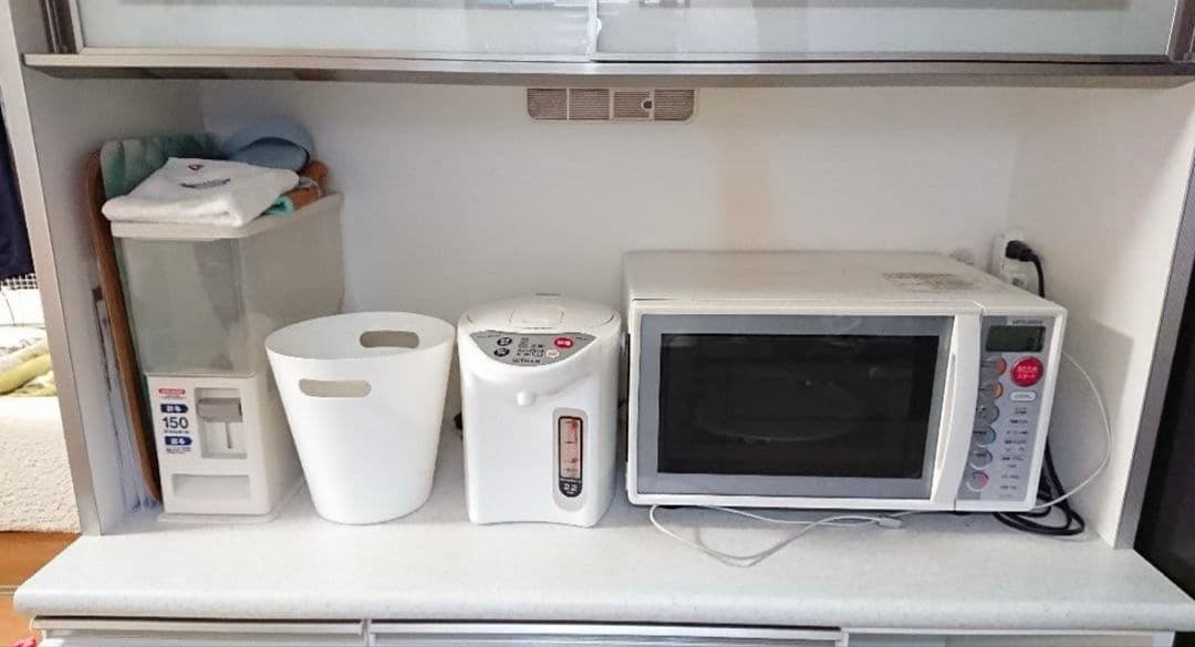 ホワイト レンジボード 収納　キッチンボード