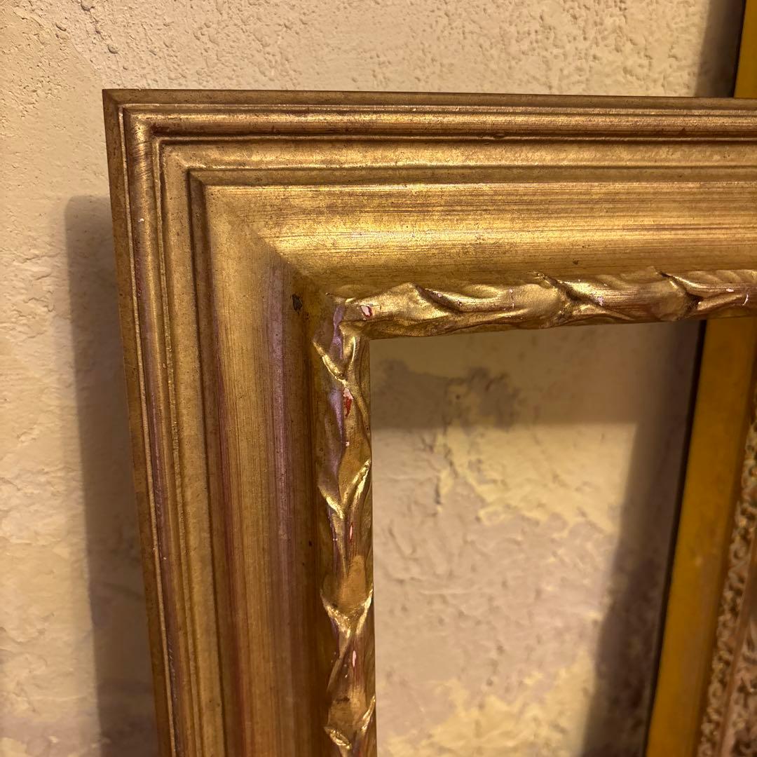 二枚セット　大きめ　額縁　フレーム　アンティーク