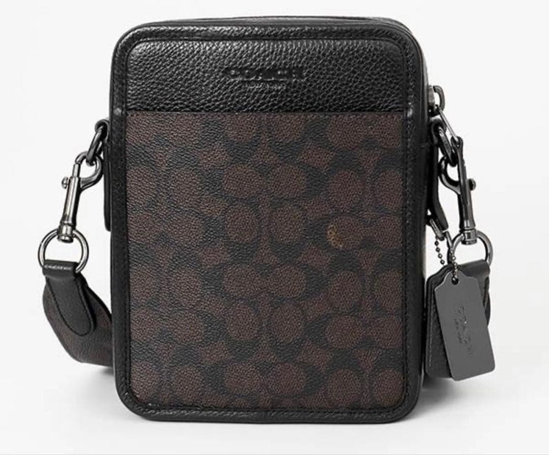coach　コーチ ダークブラウン ブラック ショルダーバッグ