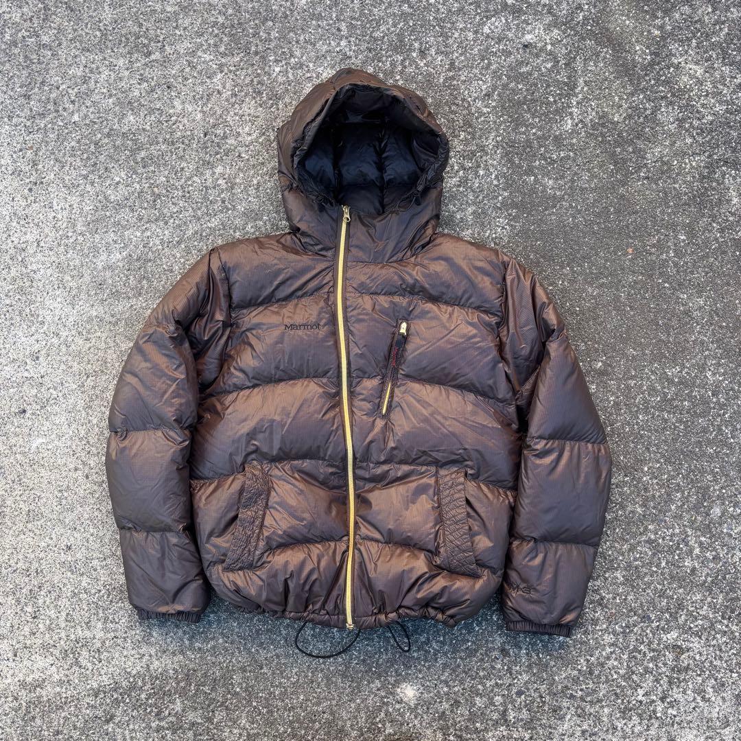 Marmot brown ダウンジャケット ダウンパーカー tech