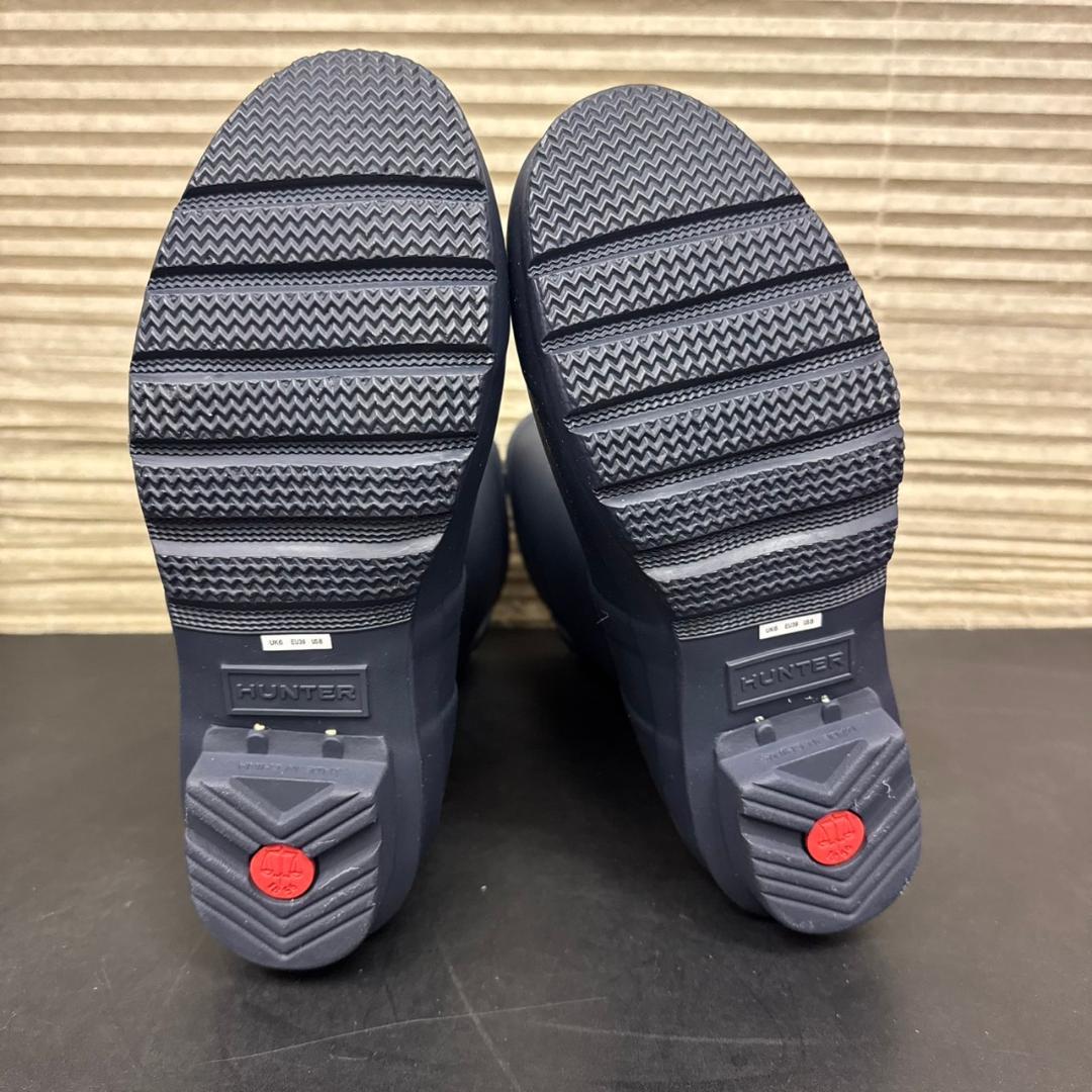 ☆未使用　HUNTER　レインブーツ　ショート バック アジャスタブル　UK6