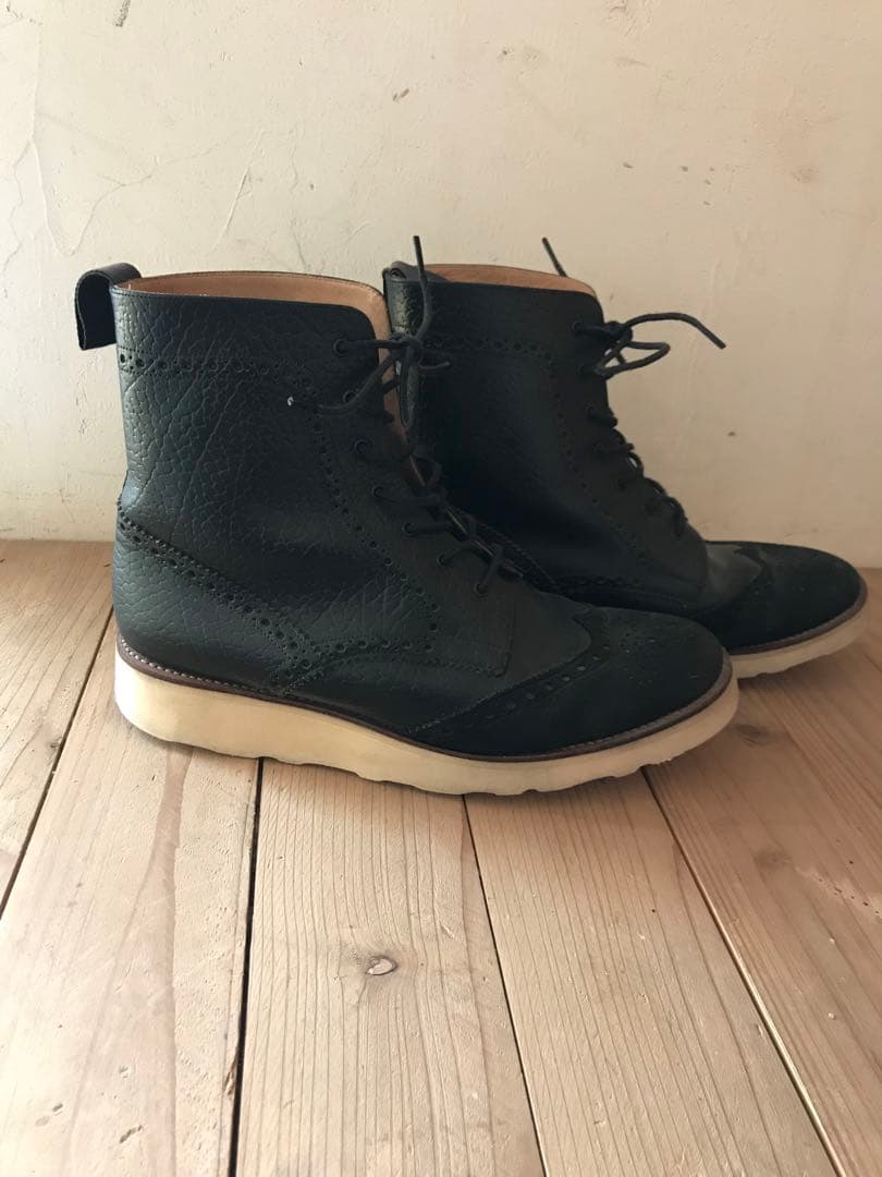 e coxジョージコックス9イギリス製ウィングチップブーツvibram