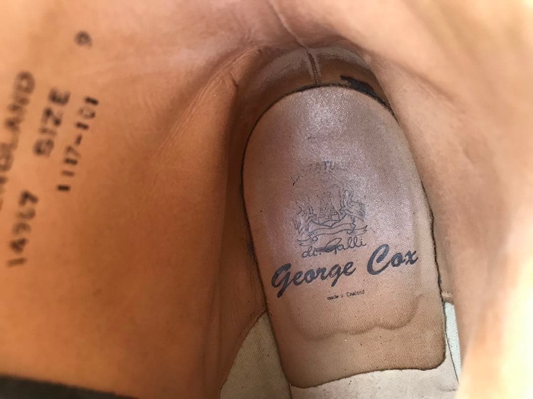 e coxジョージコックス9イギリス製ウィングチップブーツvibram