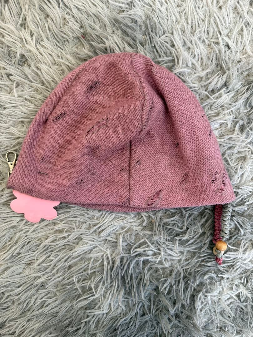 IsecaI Whimgy Beanie グレー×ピンク