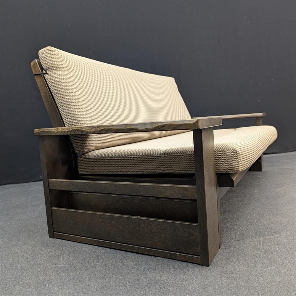 イバタインテリア　2人掛けソファ　ラブソファ　2P　マガジンラック付き