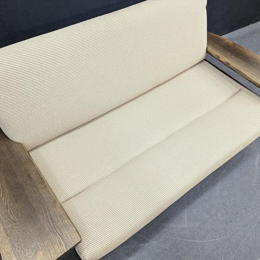 イバタインテリア　2人掛けソファ　ラブソファ　2P　マガジンラック付き