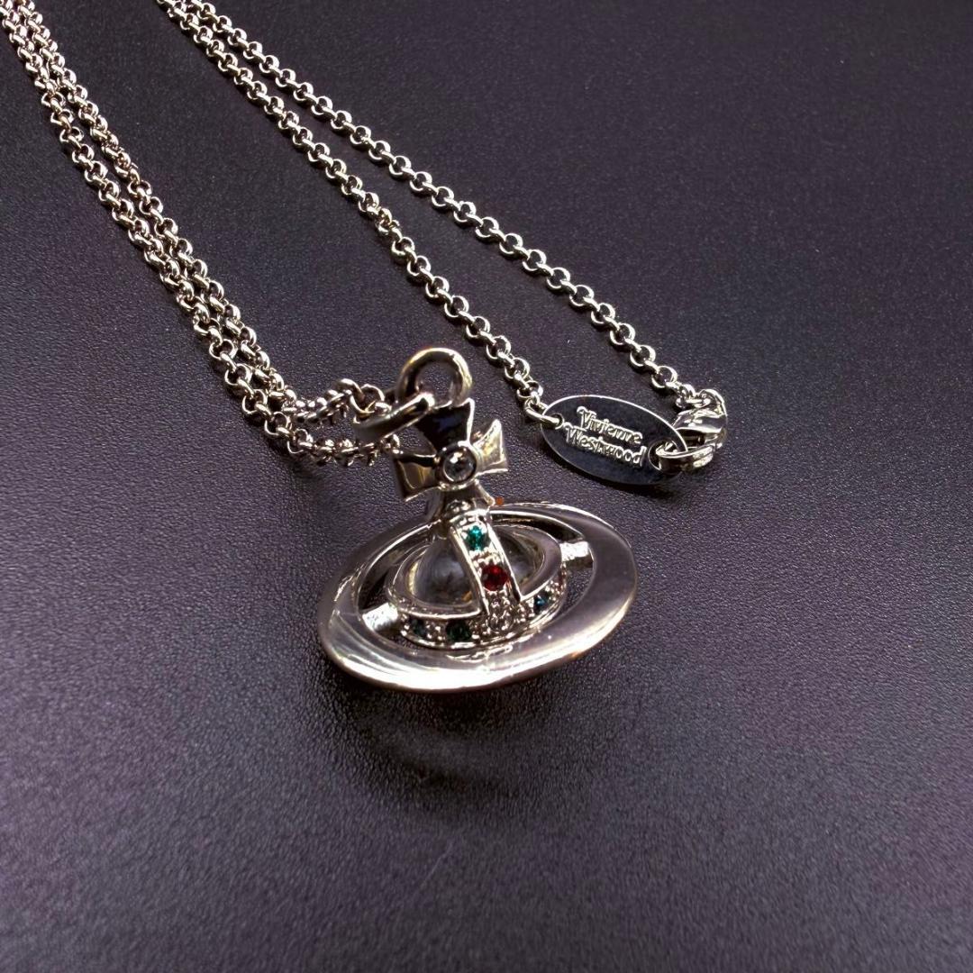 Vivienne Westwood オーブ　ネックレス シルバー　ラインストーン