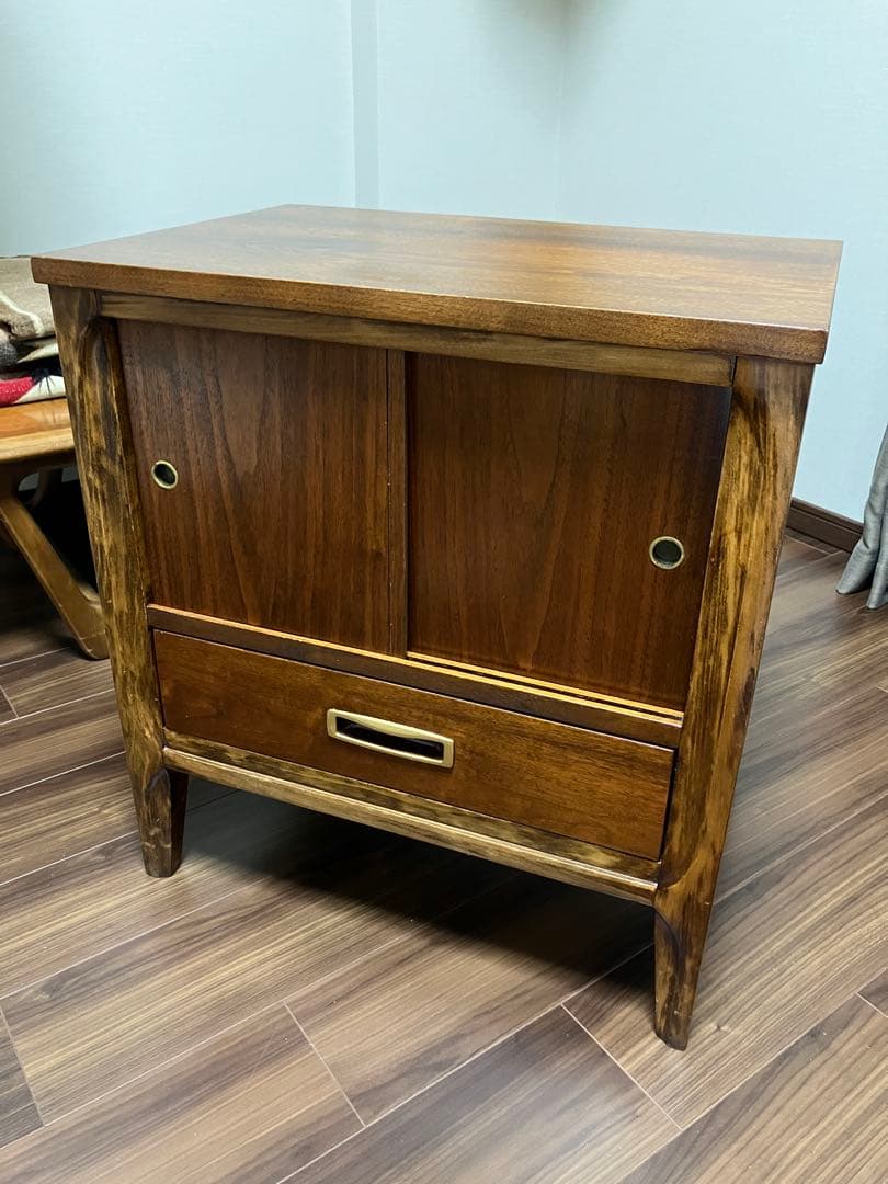 アンティーク木製サイドテーブル