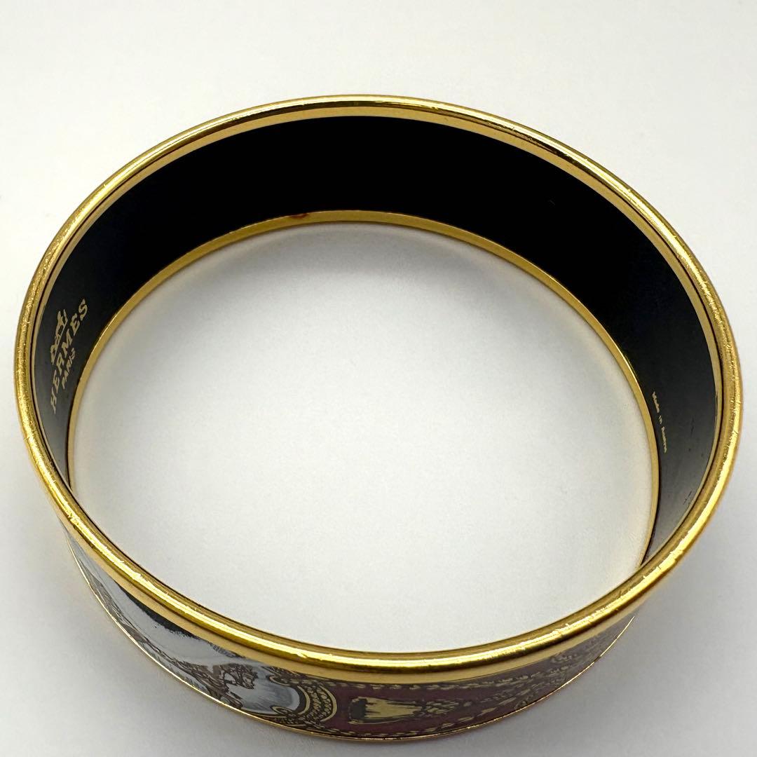 HERMES エルメス バングル ブレスレット エマイユGM 七宝焼 ホース 馬