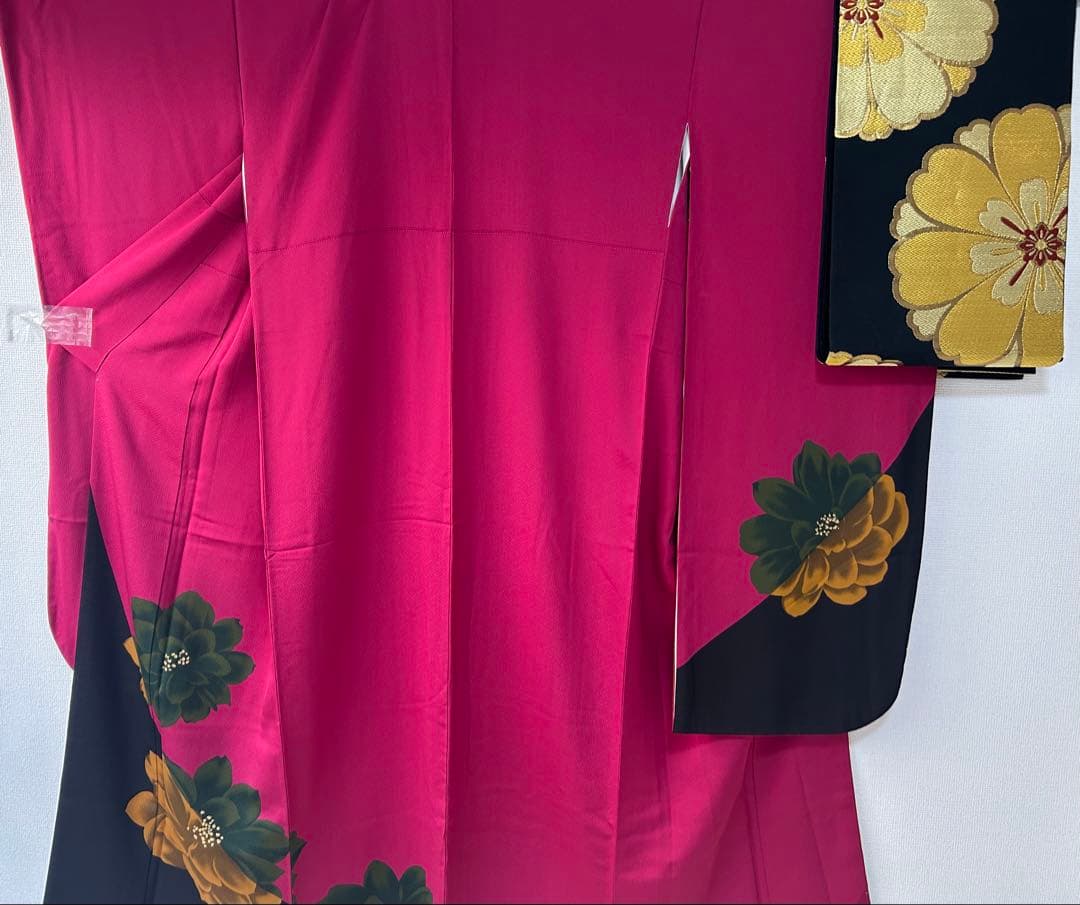 【 最終値下げ 】 豪華振袖４点セット！！　花柄　着物スキ倶楽部　１９２