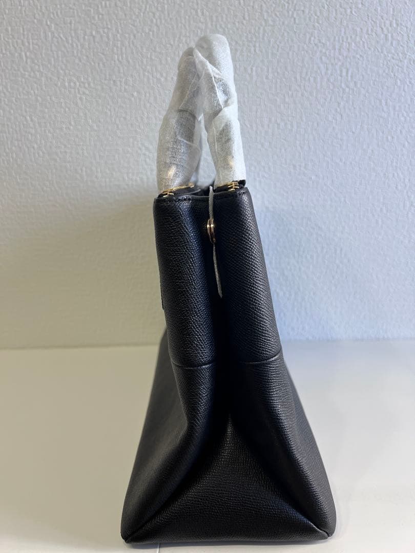 【SALE】COACHブラック 合成皮革 ビジネスバッグ ハンドバッグ