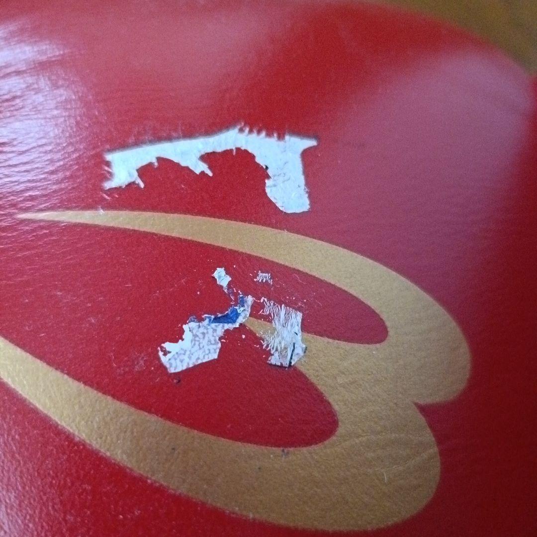 ミット付　SPS SAMURAI EDGE ボクシンググローブ 14oz 赤黒