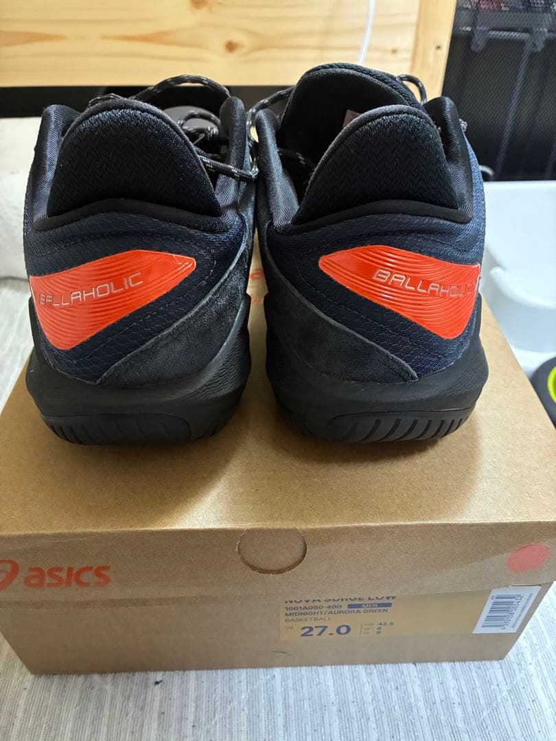 ボーラホリック　アシックス　NOVA SURGE LOW ミッドナイト　27cm