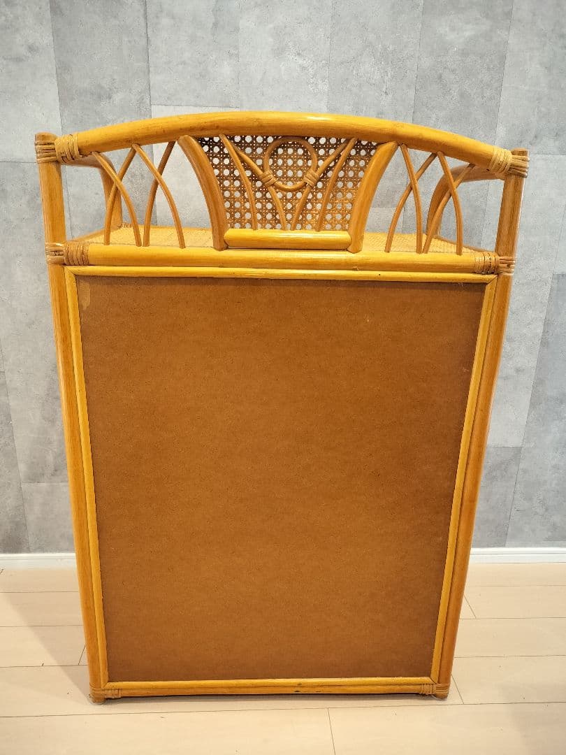 レトロ ラタン籐チェスト 家具 5段 タンス