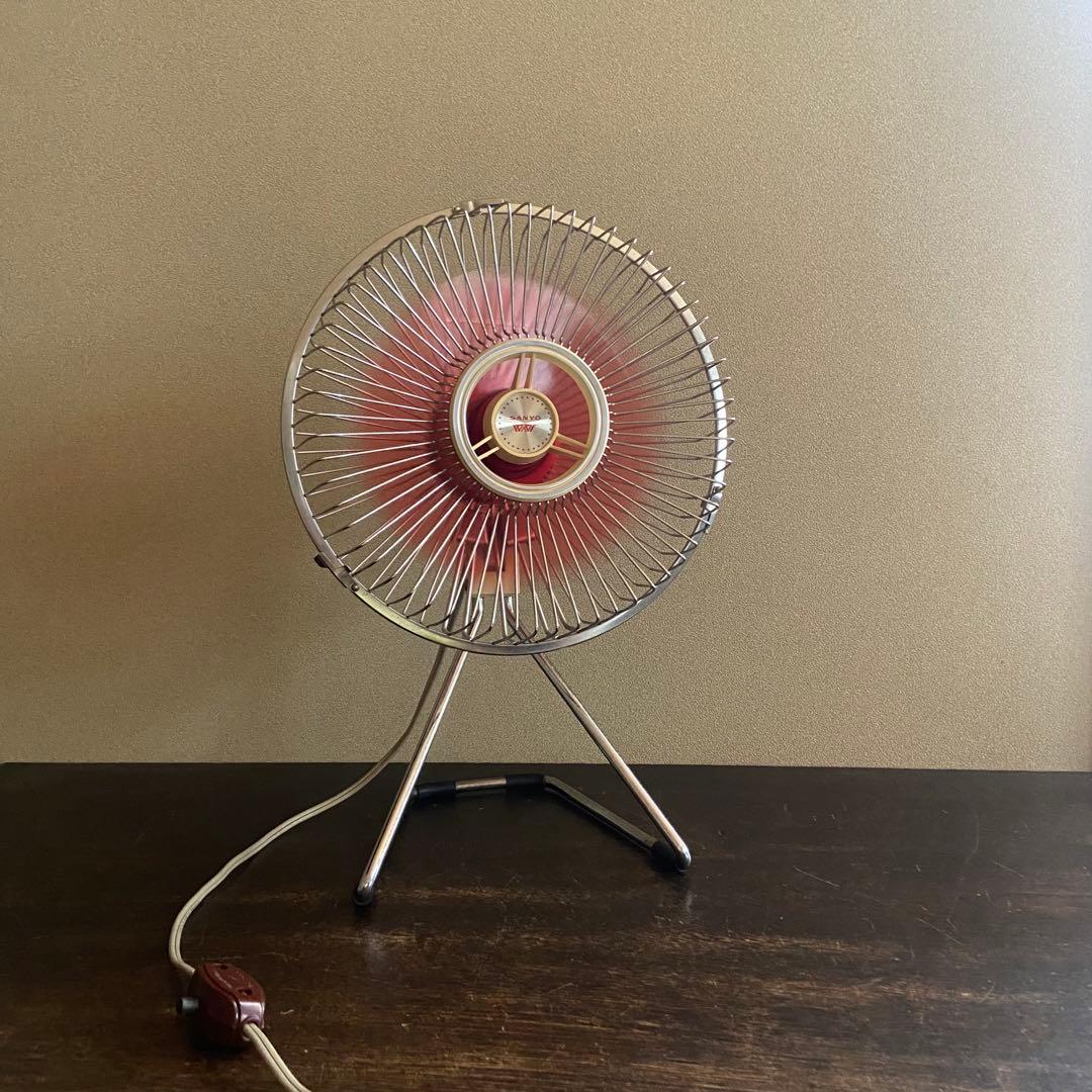 昭和レトロ　小型扇風機　サーキュレーター　卓上扇風機　赤羽根