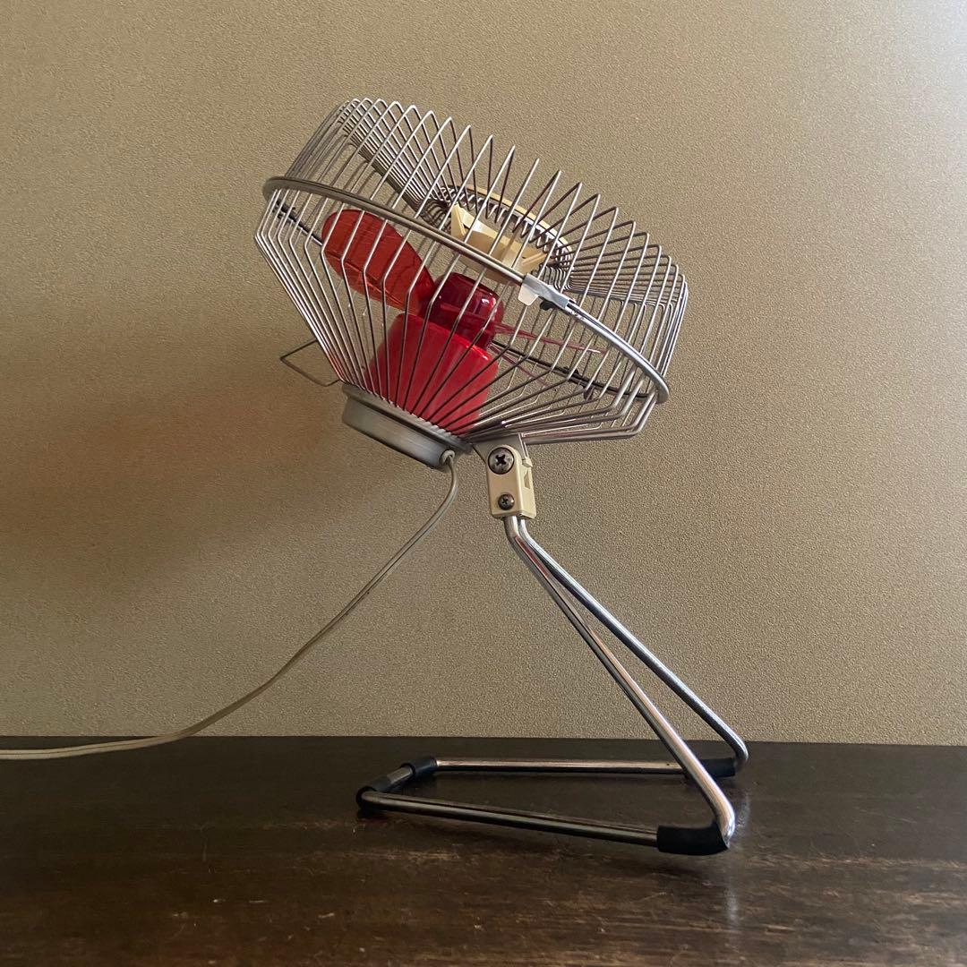 昭和レトロ　小型扇風機　サーキュレーター　卓上扇風機　赤羽根