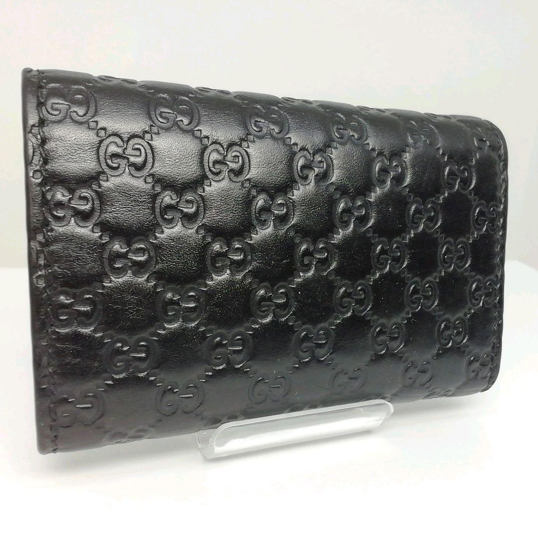 GUCCI　グッチ　シマレザー　ブラック　キーケース　６連タイプ　保存袋・付属品
