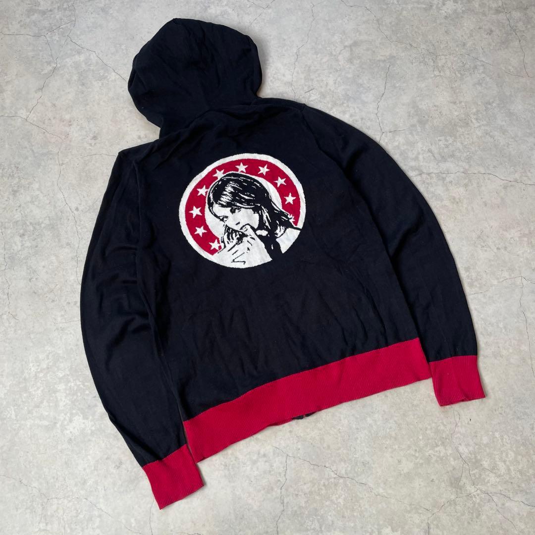 HYSTERIC GLAMOUR フルジップ ニット パーカー ヒスガール