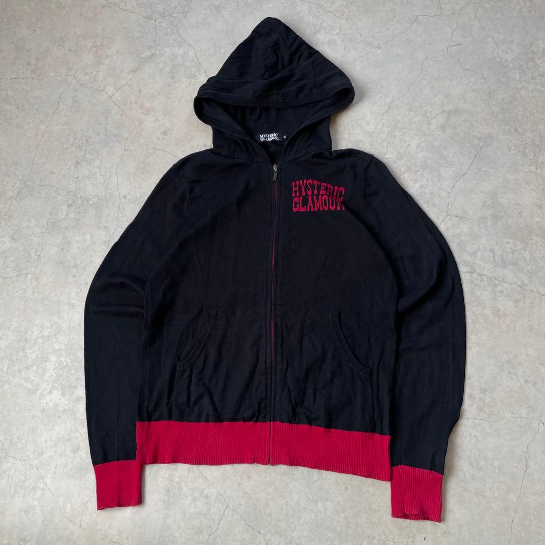 HYSTERIC GLAMOUR フルジップ ニット パーカー ヒスガール