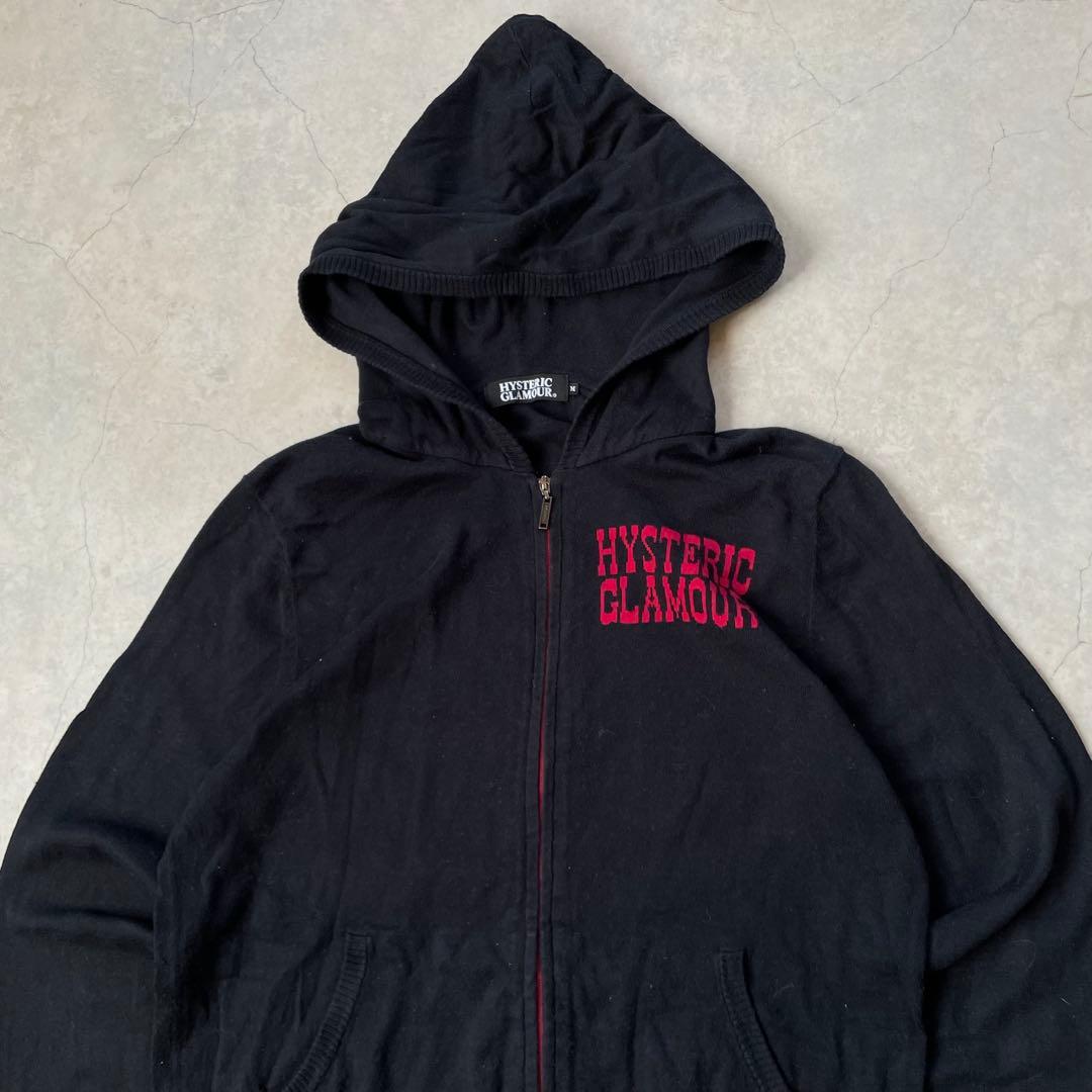HYSTERIC GLAMOUR フルジップ ニット パーカー ヒスガール