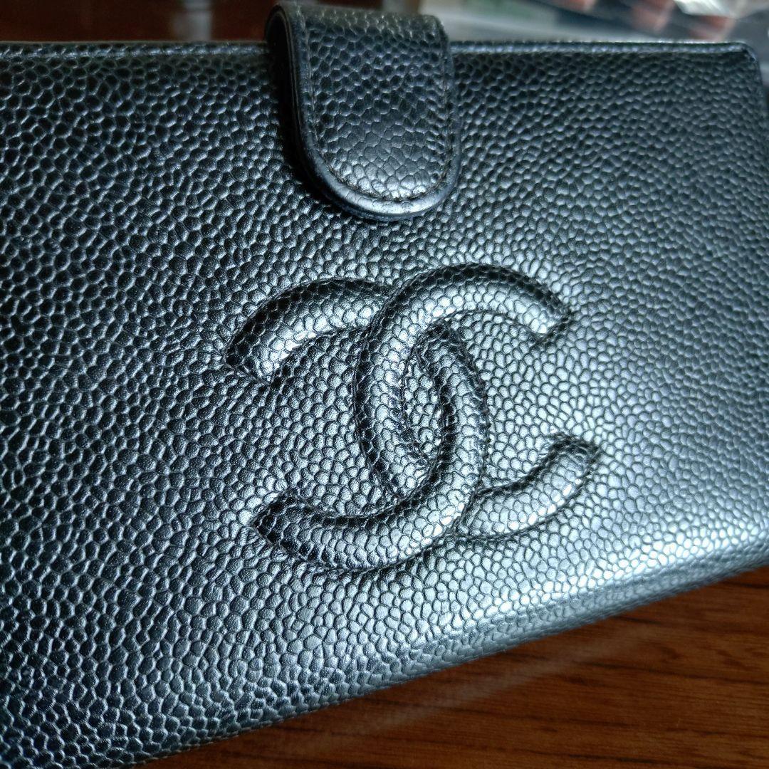 CHANEL(シャネル）長財布　ブラックレザー