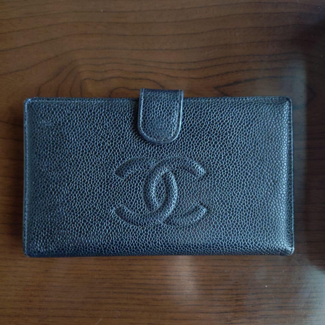 CHANEL(シャネル）長財布　ブラックレザー