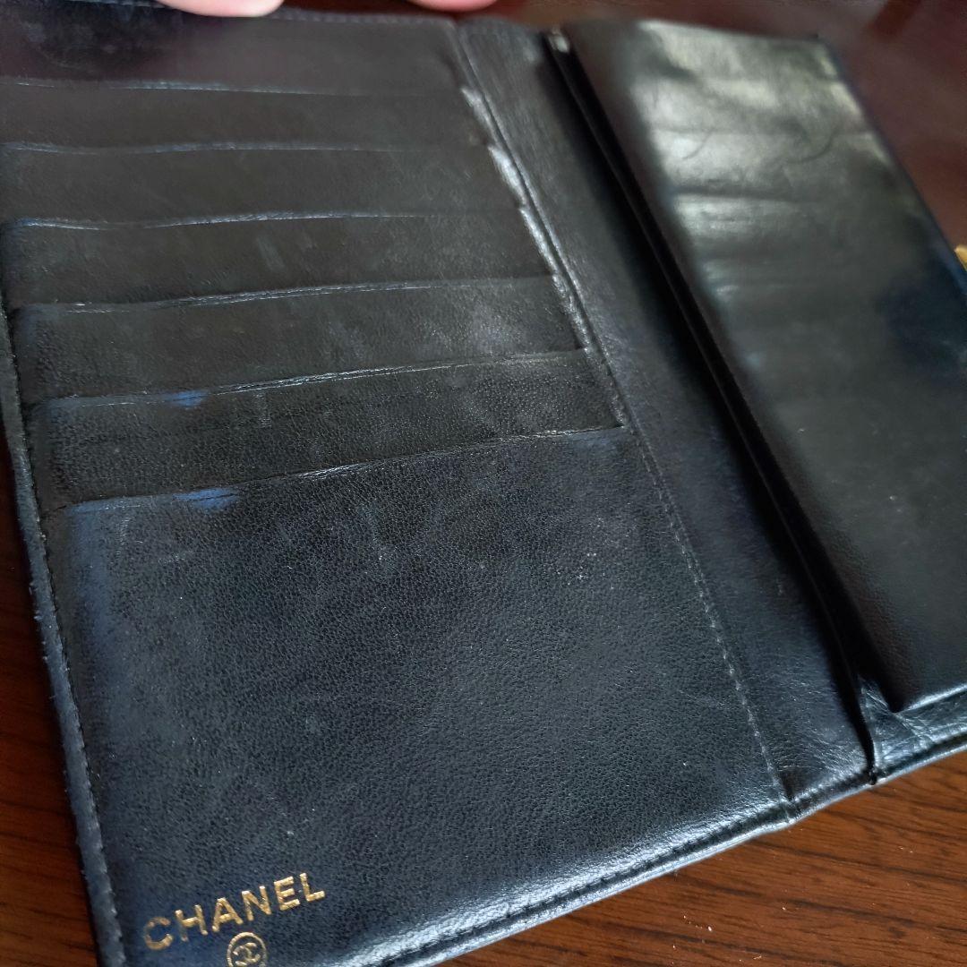 CHANEL(シャネル）長財布　ブラックレザー