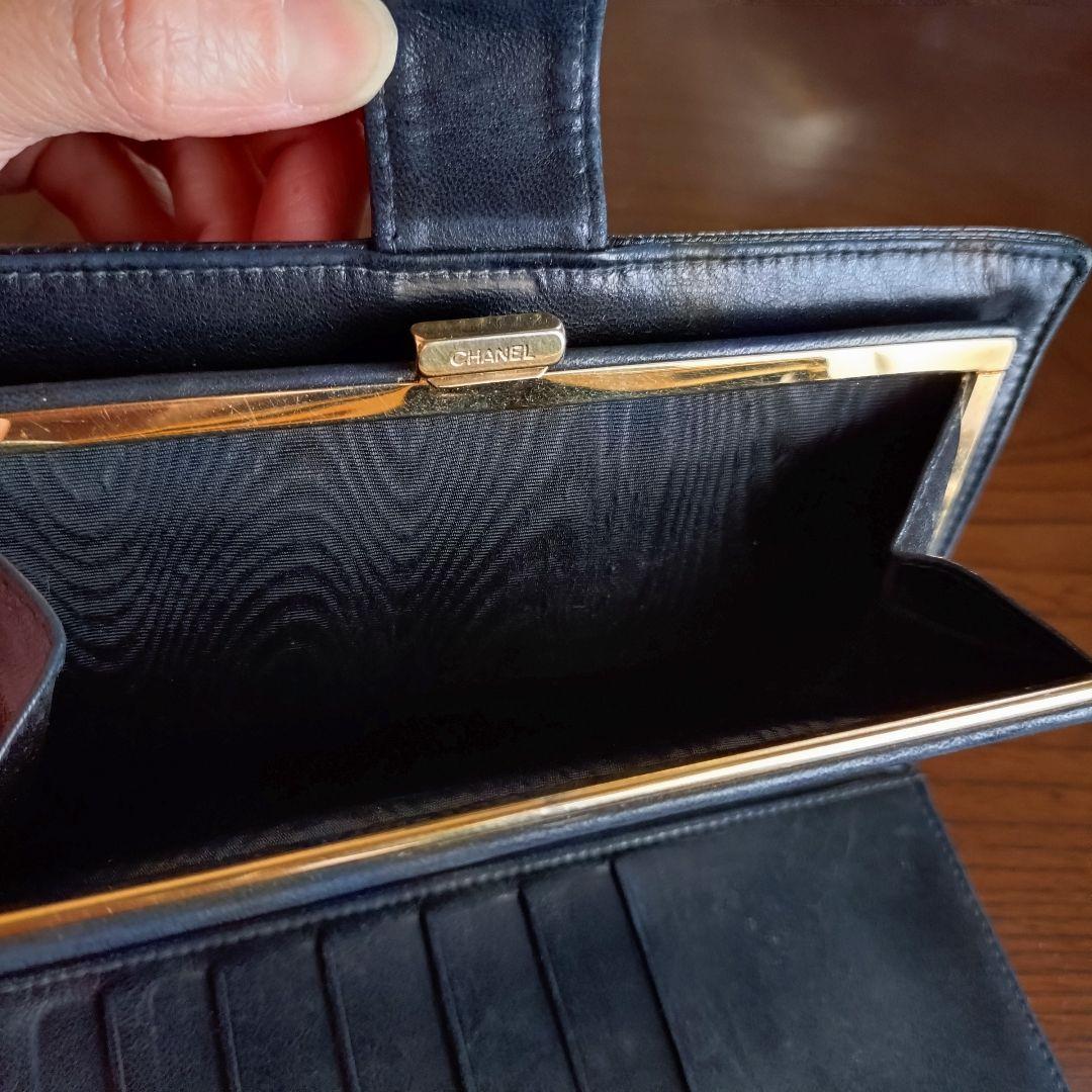 CHANEL(シャネル）長財布　ブラックレザー