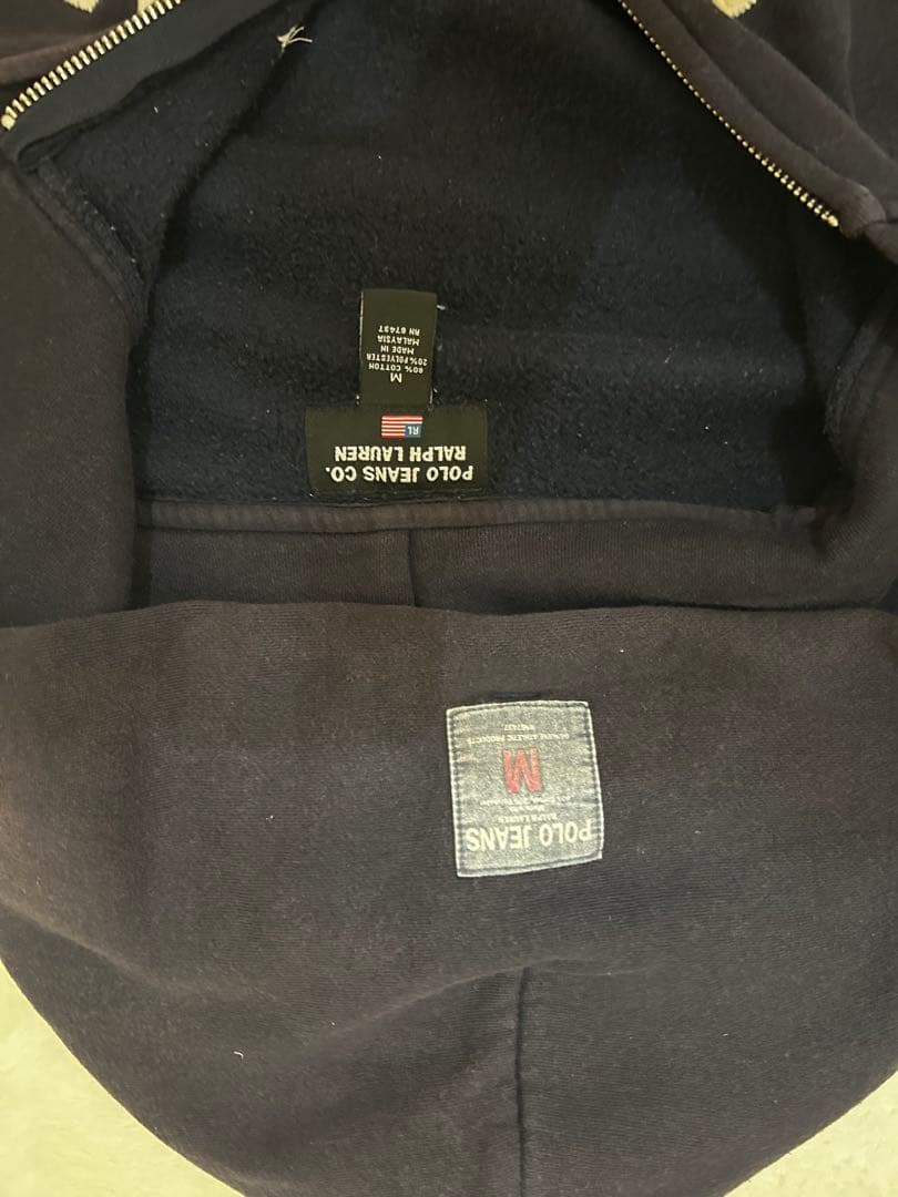 Ralph Lauren ジップパーカー ドローコード付き