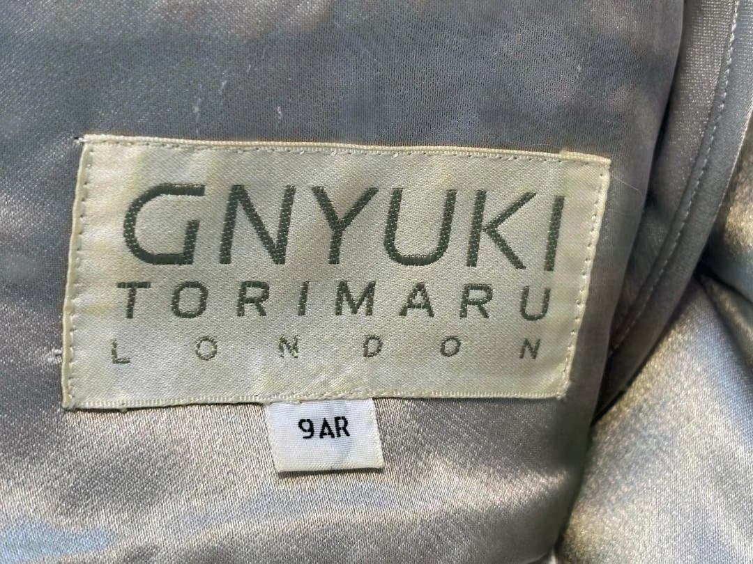ダイアナ妃 シルバーロングドレス 英国王室御用達 GNYUKI TORIMARU