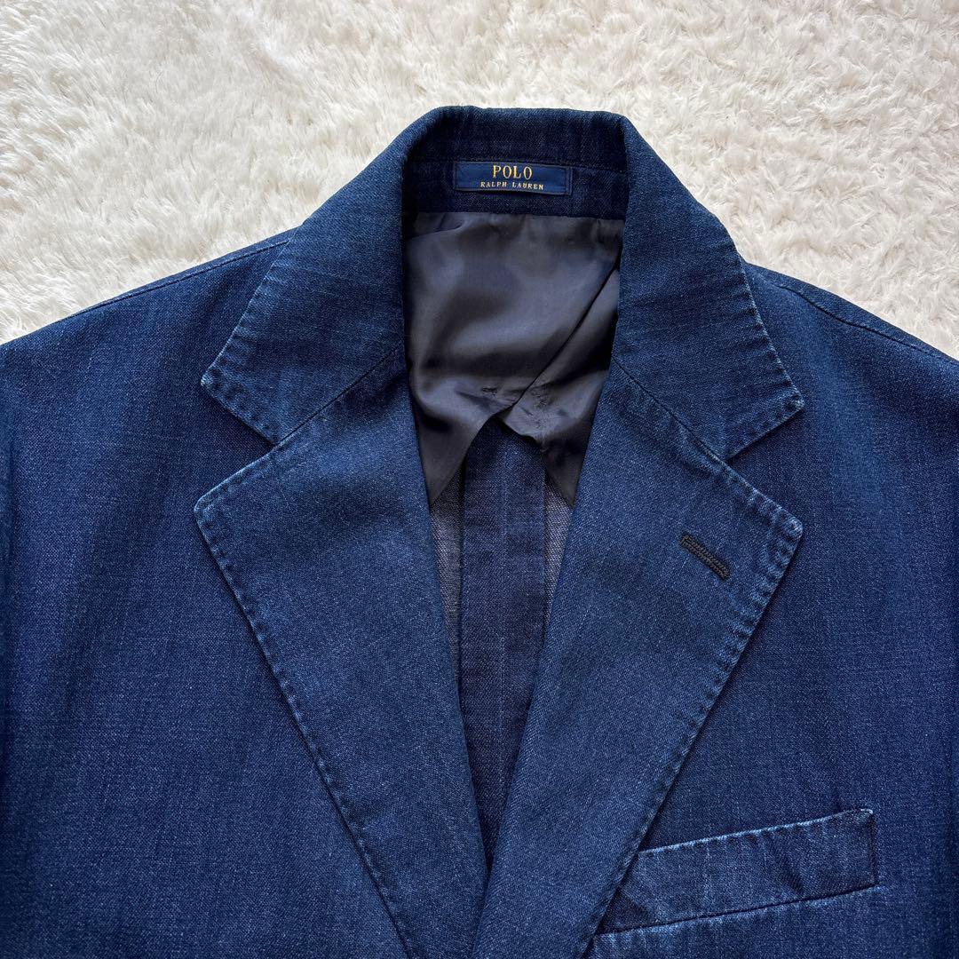 ポロラルフローレン　デニムテーラードジャケット　背抜き　近年モデル