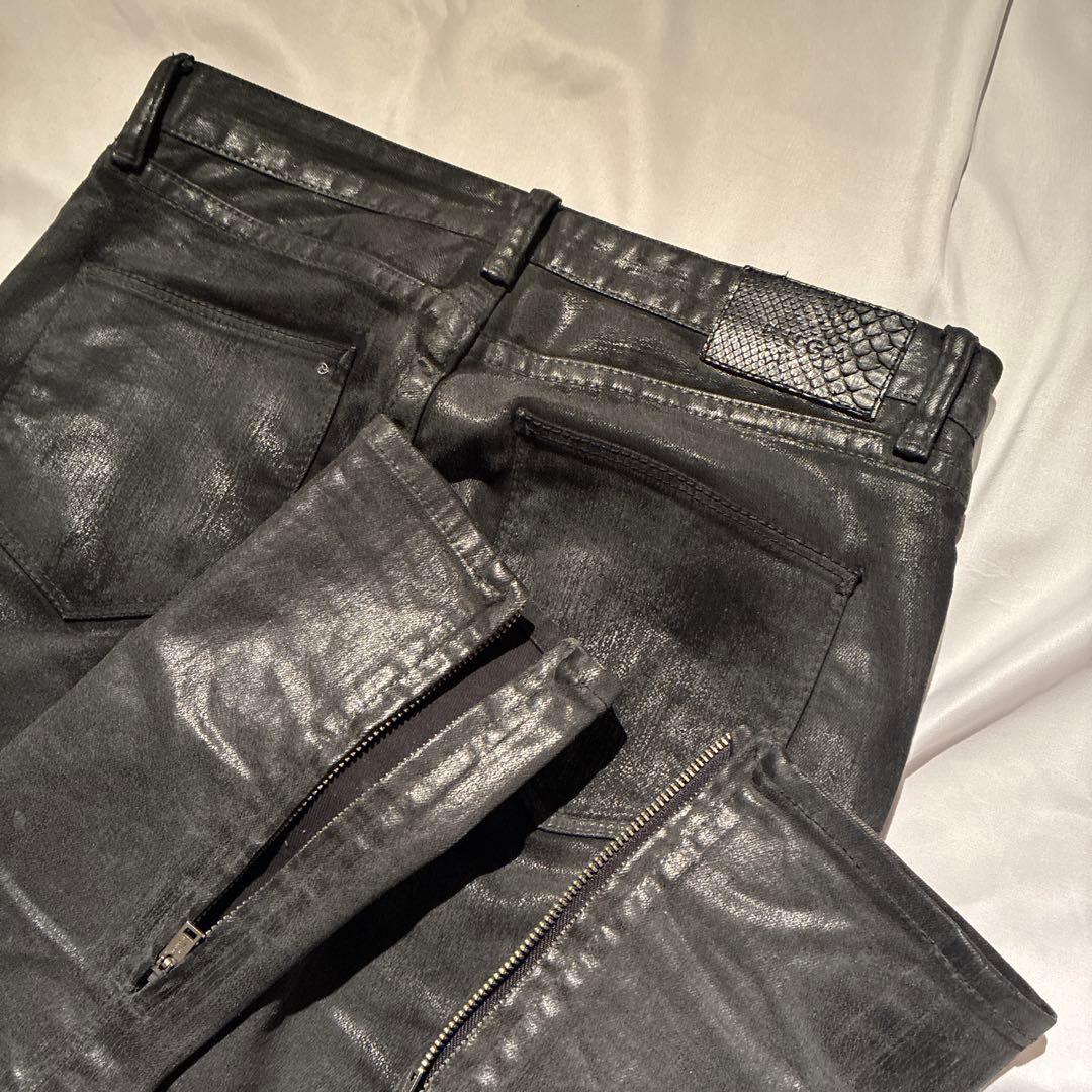 FUGAコーティングデニム 裾ジップarchive hedi y2k 00s