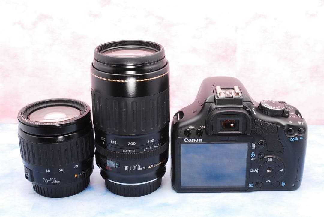 Canon Kiss X2★一眼レフカメラ★超望遠レンズ付Wレンズ★S数少♪