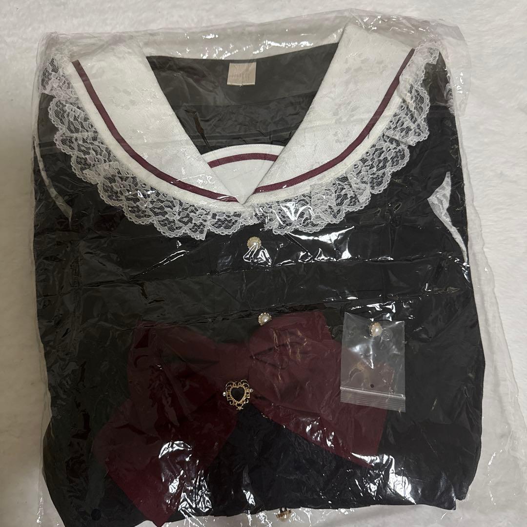 レースセーラー襟半袖セットアップ