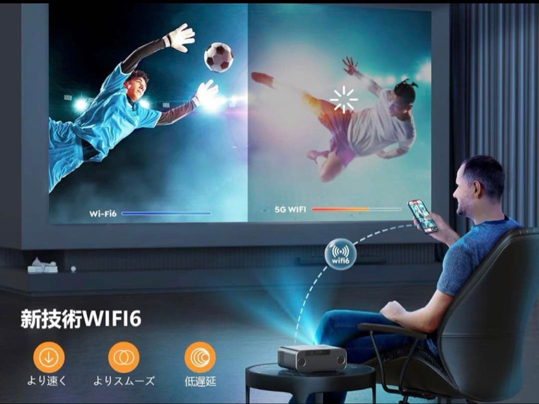 YABER PROV9プロジェクター 家庭用 4K対応 収納バッグ付属