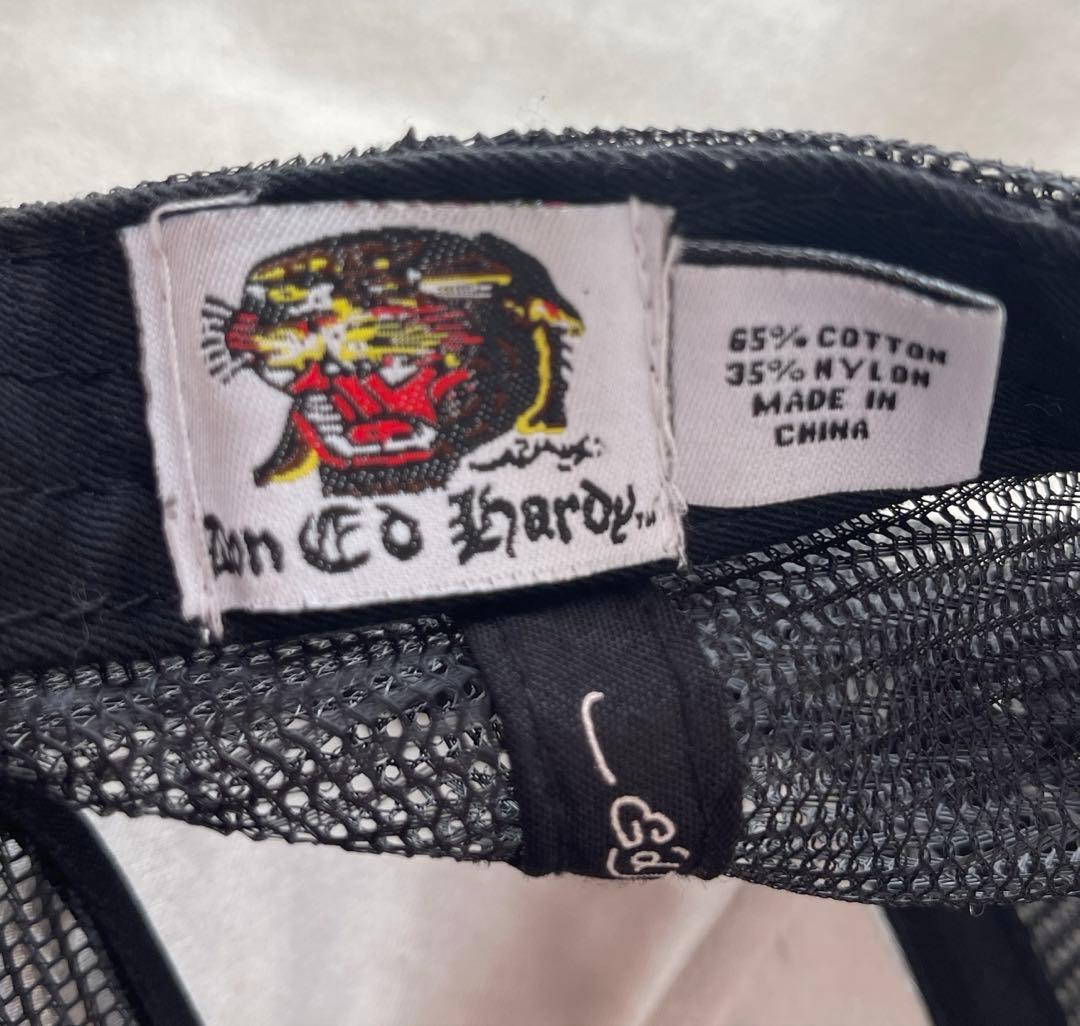 Ed Hardy エドハーディー　スカル　ローズ　刺繍　キャップ